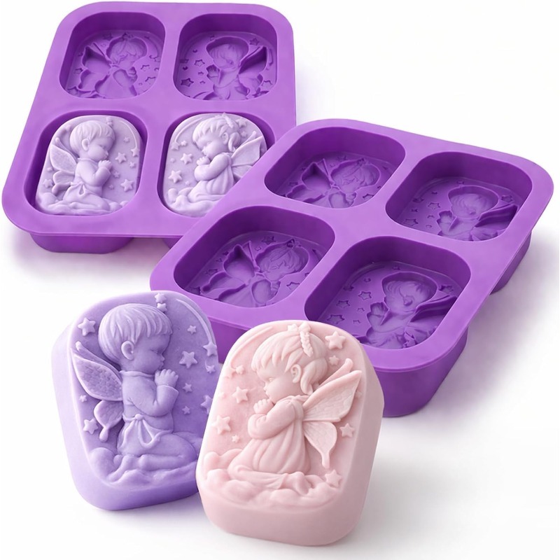 Soap Making Kit For Beginners - Cetakan Silikon Malaikat untuk Perlengkapan Pembuatan